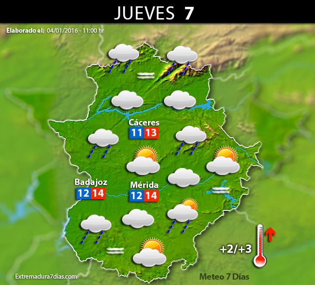 Previsi N Meteorol Gica En Extremadura D As Y De Enero