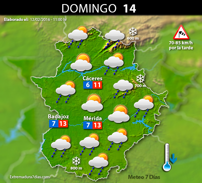 Previsi N Meteorol Gica En Extremadura D As Y De Febrero