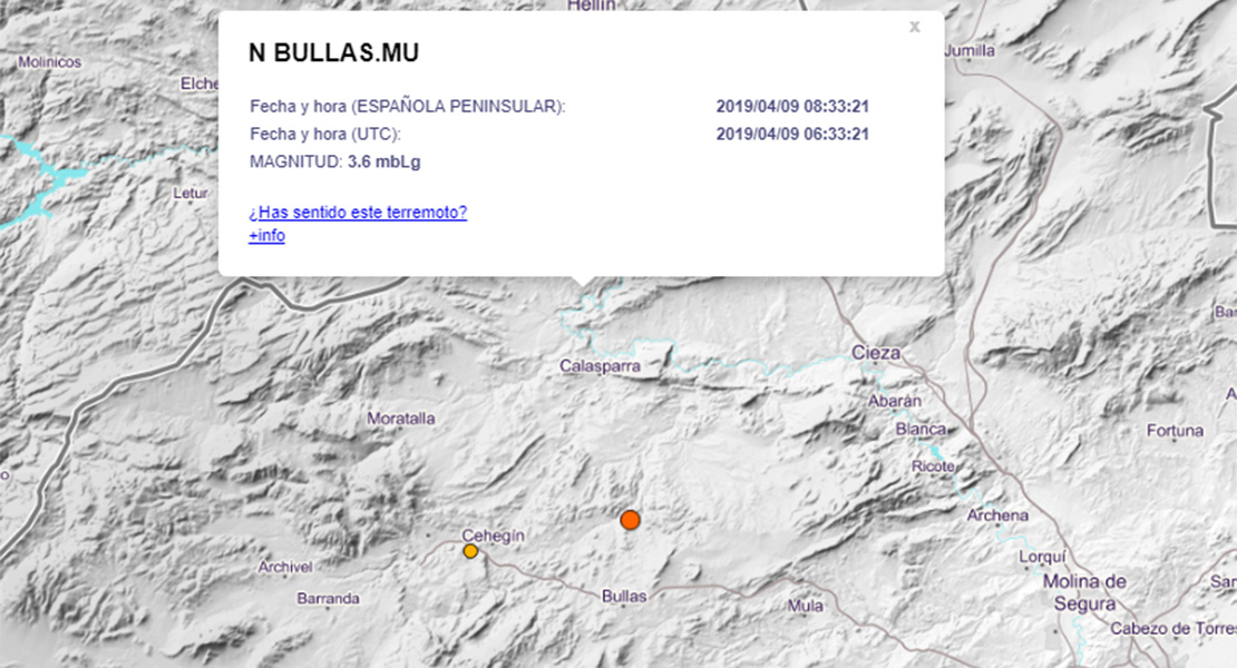 Un Terremoto Sacude Bullas Murcia Extremadura Dias Diario