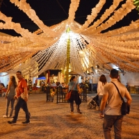 Vista nocturna de las &quot;Festas do Povo&quot; 2015