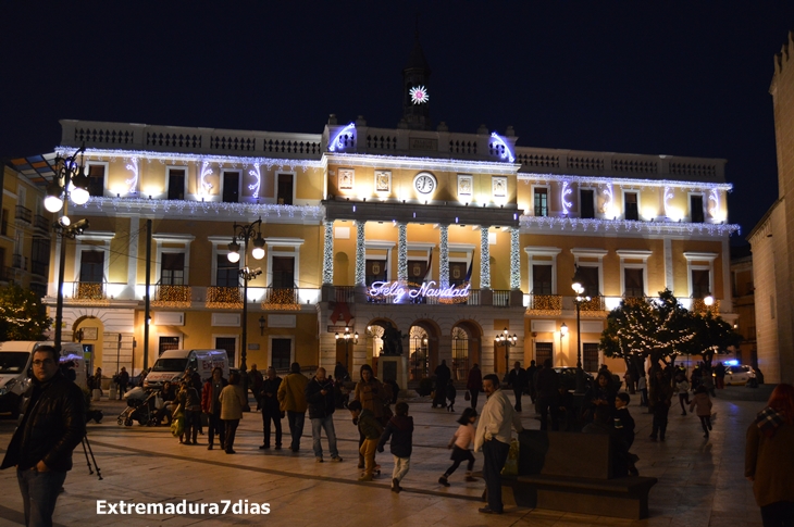 Encendido del alumbrado navideño en Badajoz