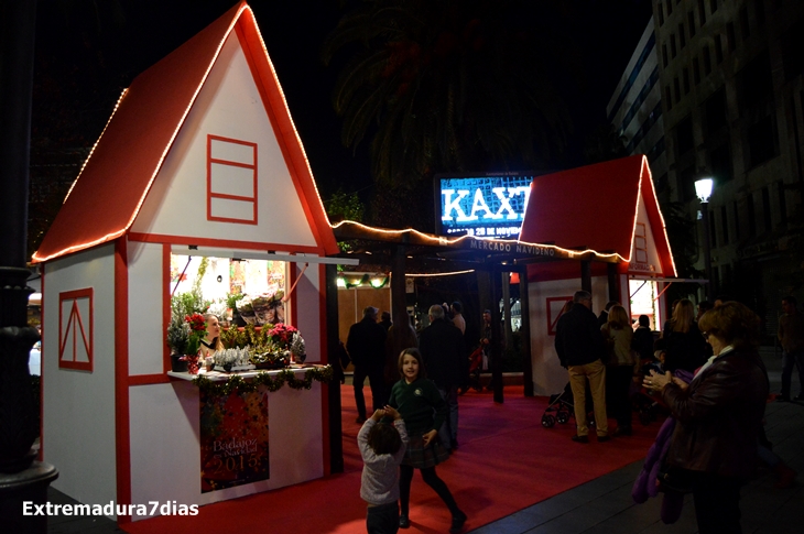 Encendido del alumbrado navideño en Badajoz