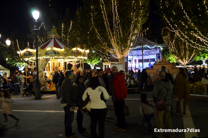 Encendido del alumbrado navideño en Badajoz