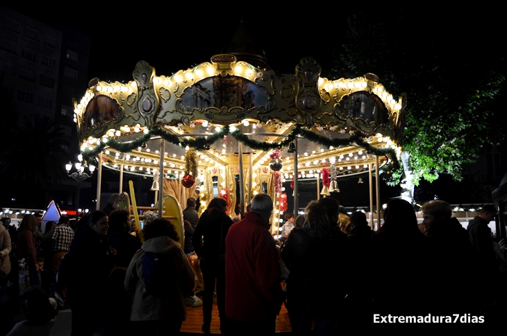 Encendido del alumbrado navideño en Badajoz