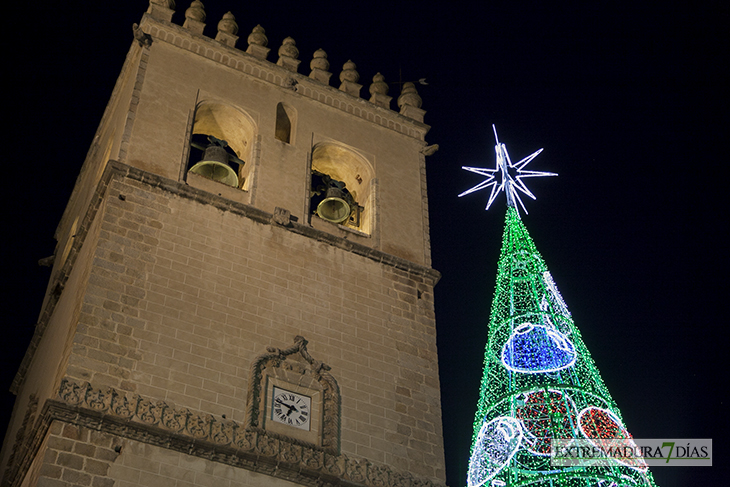 Encendido del alumbrado navideño en Badajoz