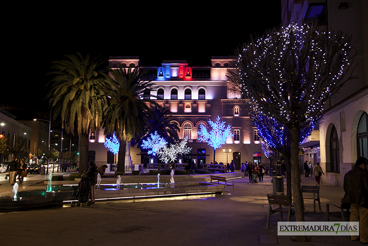 Encendido del alumbrado navideño en Badajoz