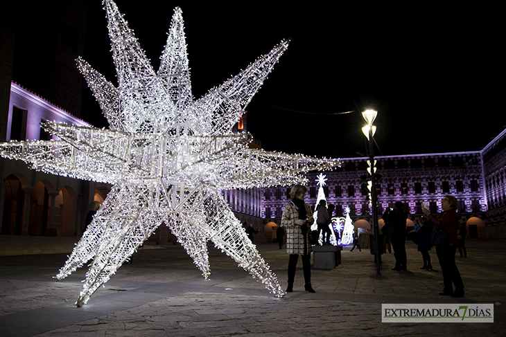 Encendido del alumbrado navideño en Badajoz