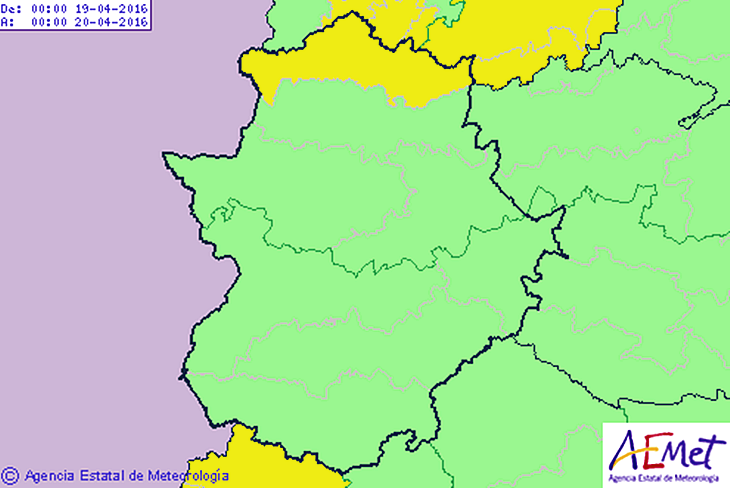 El norte de la región estará este martes en alerta amarilla por lluvias