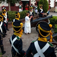 Arranca la Batalla de la Albuera con el desfile de regimientos y el teatro