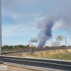 Un incendio en Bótoa amenaza varias viviendas