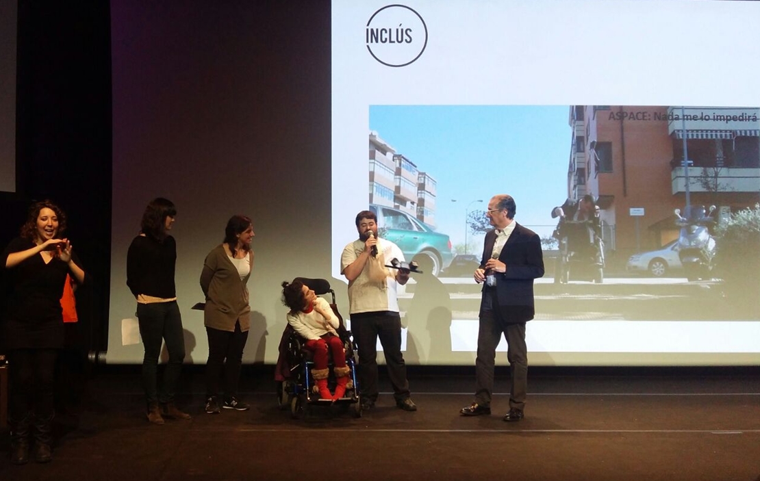 Aspace Cáceres premiada en el Festival INCLÚS de Barcelona