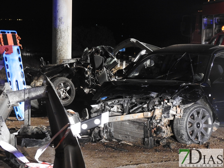 Accidente grave en la salida de Badajoz hacia Mérida