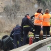 Accidente y vuelco entre Badajoz y Cerro Gordo