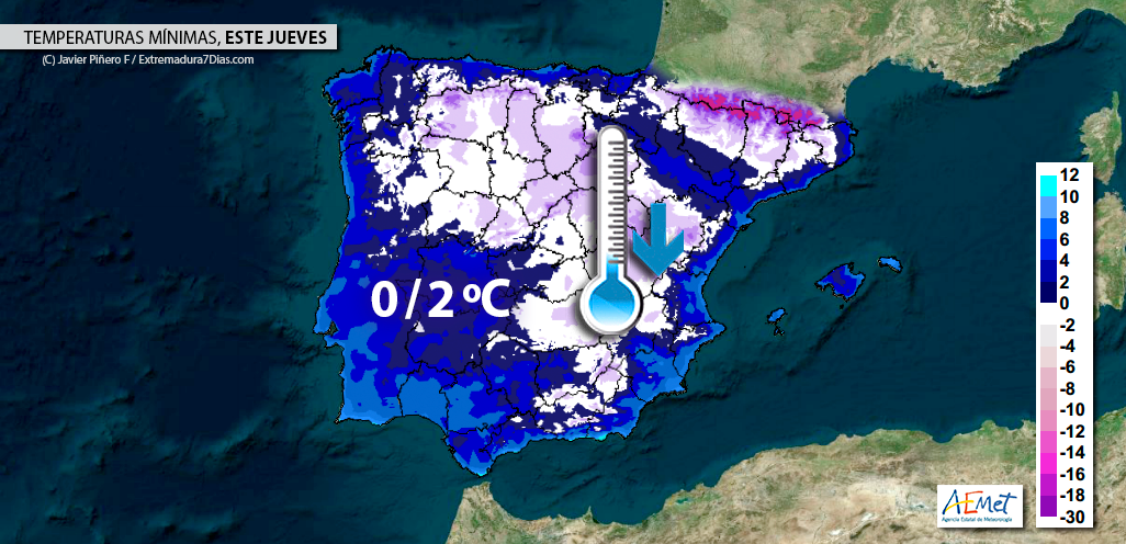 El frío intenso volverá las próximas mañanas a Extremadura