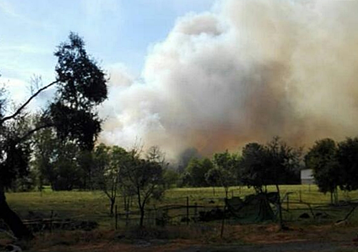 Nivel 1 de peligrosidad por un incendio forestal en Sierra de Gata