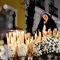 Imágenes de la Soledad de Luto en el Viernes Santo