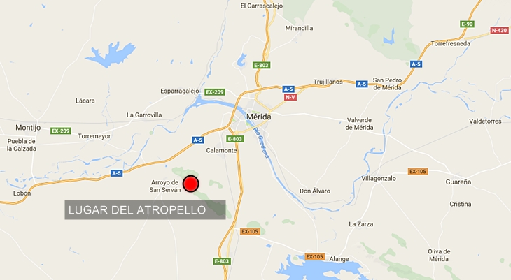 Atropello mortal en la provincia de Badajoz