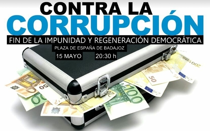 CNT se unirá mañana a la concentración contra la corrupción en Badajoz