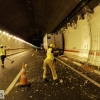 Peligroso accidente en el túnel extremeño de Miravete