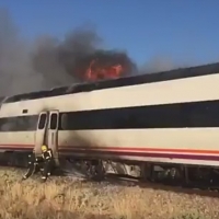 Accidente de tren en la línea Cáceres - Madrid