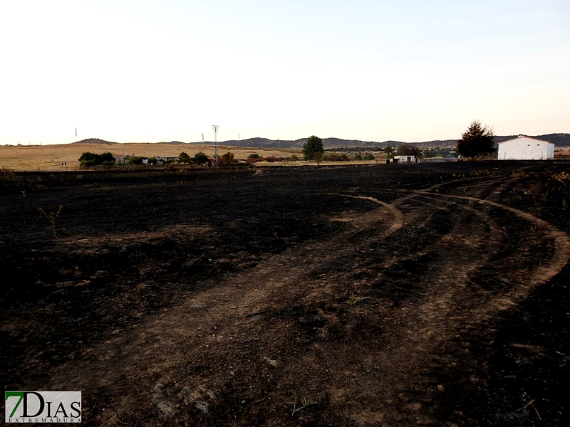 Nivel 1 de peligrosidad por un incendio en Alconchel (Badajoz)