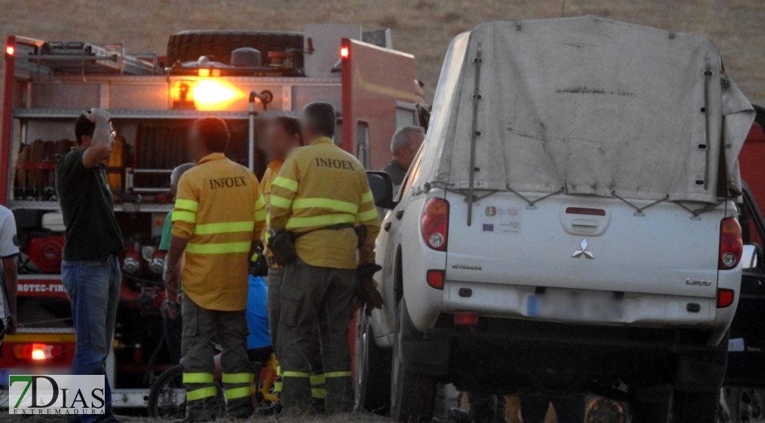 Nivel 1 de peligrosidad por un incendio en Alconchel (Badajoz)