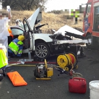 Un brutal accidente deja un fallecido en Extremadura