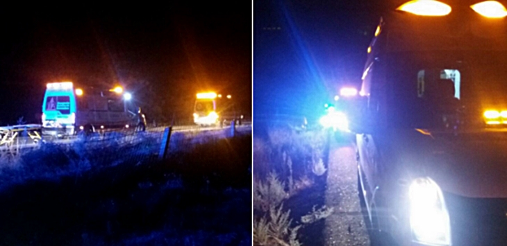 Dos heridos graves tras una salida de vía en la EX - 100