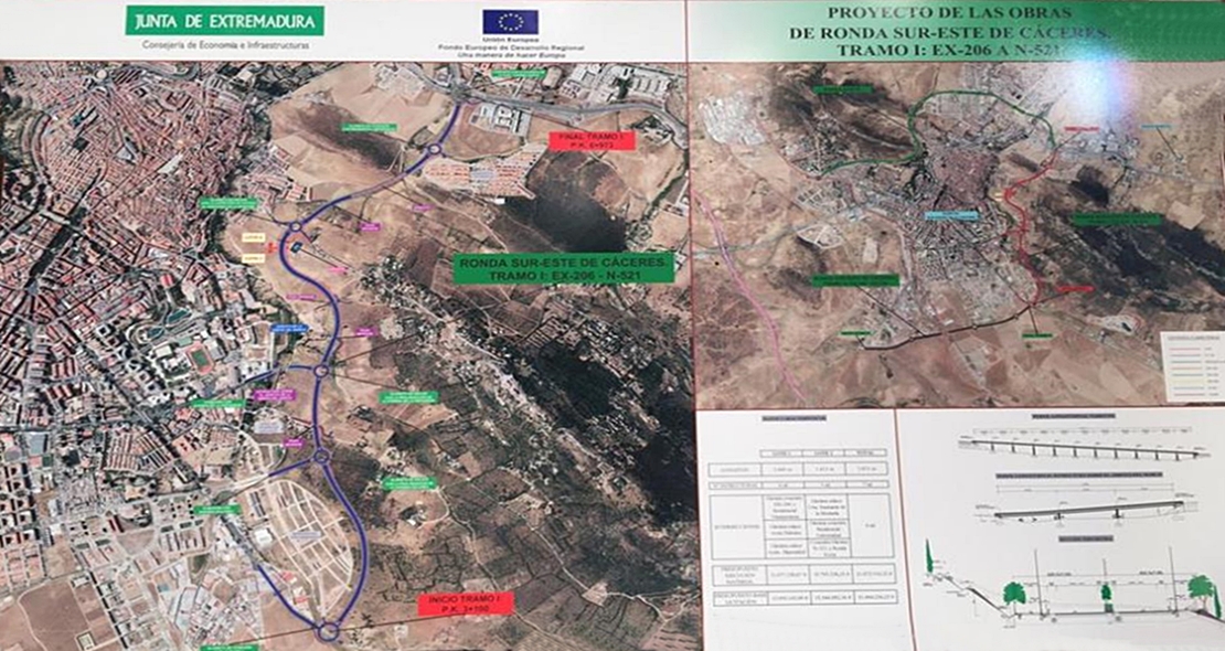 Adjudicación definitiva para el primer tramo de la Ronda Sureste de Cáceres