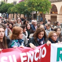 Manifestación contra la violencia de género en Badajoz