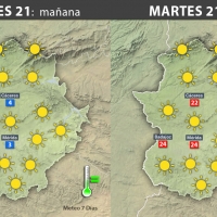 Previsión meteorológica en Extremadura. Días 21, 22 y 23 de noviembre