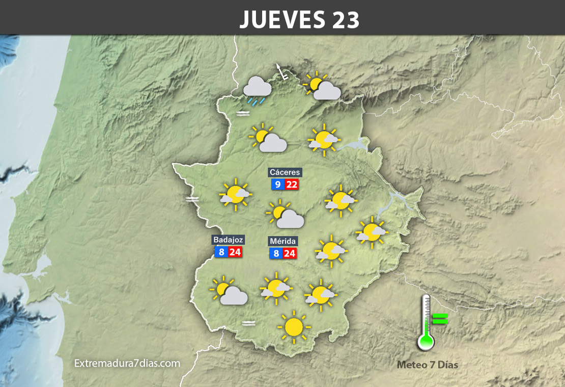 Previsión Meteorológica En Extremadura. Días 22, 23 Y 24 De Noviembre ...