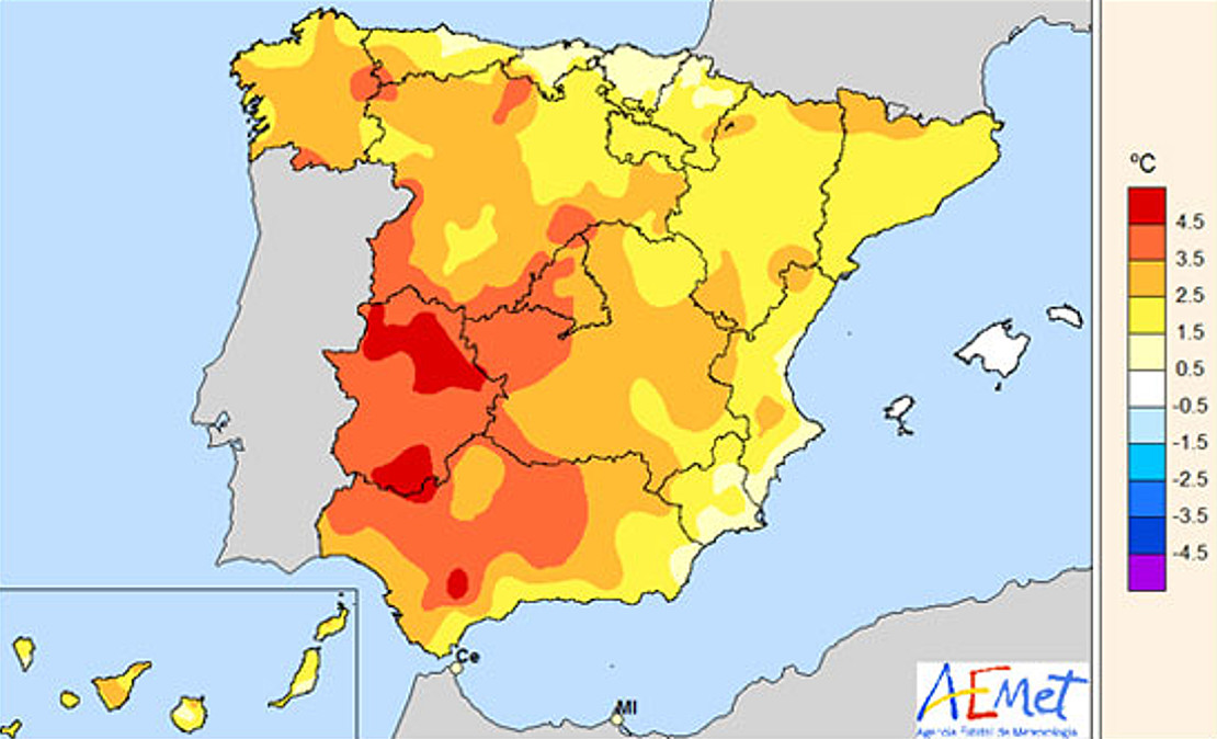 Dejamos atrás un Octubre 2017 extremadamente cálido y seco en España