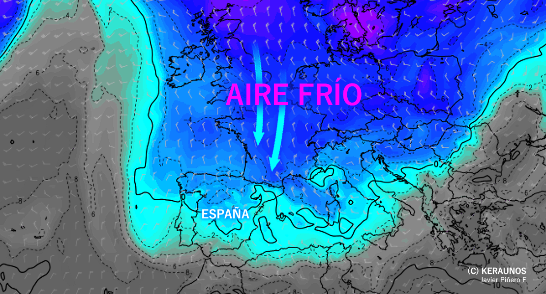 Pequeña entrada de aire polar este fin de semana