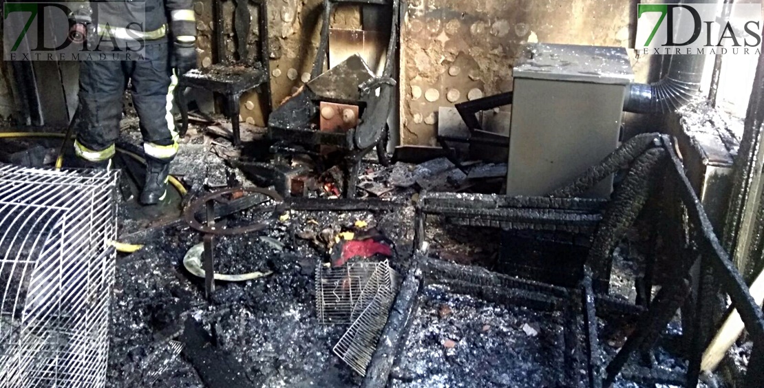 Incendio en una vivienda situadaen Villafranca de los Barros (Badajoz)