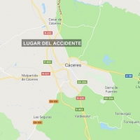 Un joven herido tras sufrir un accidente entre Cáceres y Casar