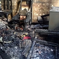 Incendio en una vivienda situada en Villafranca de los Barros (Badajoz)