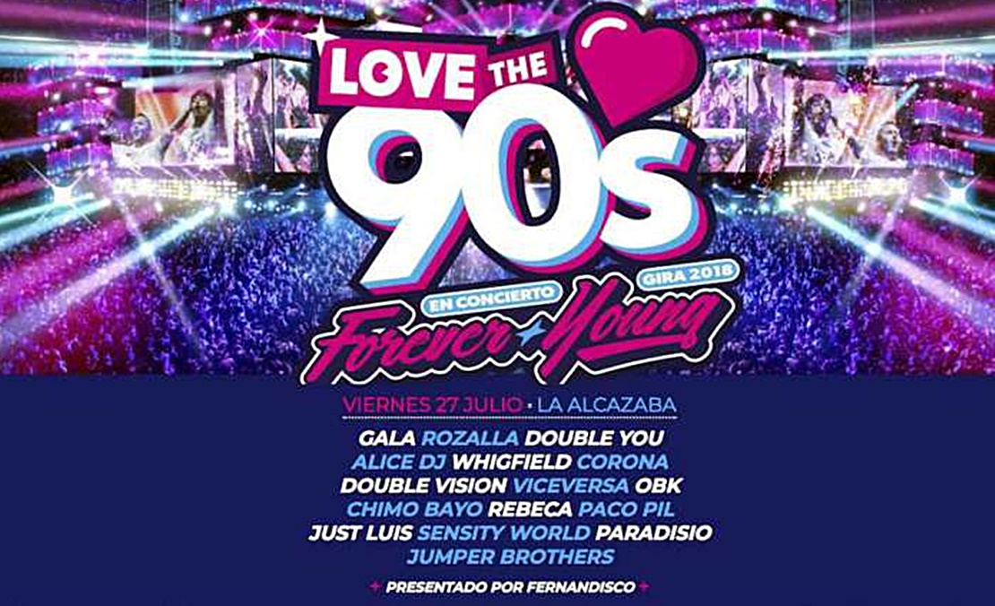 Dan a conocer el cartel del festival Love The 90s en Badajoz