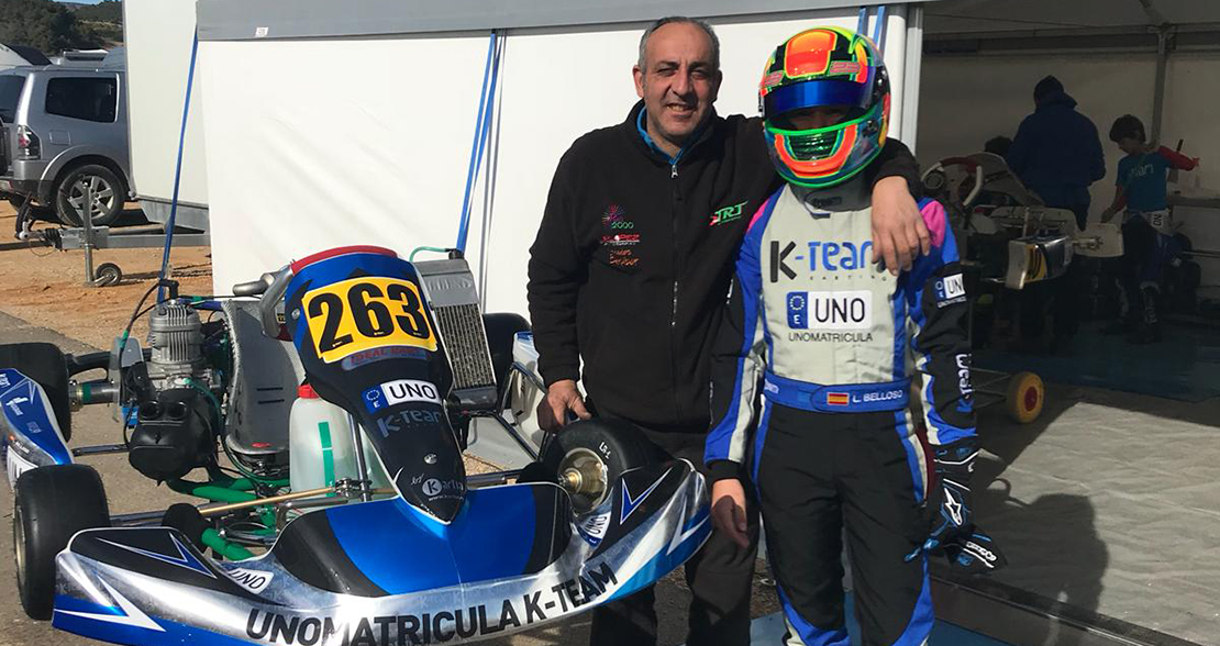 El extremeño Luis Belloso se codea con los mejores pilotos europeos de Karting