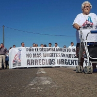 Manifestación por el lamentable asfalto de la Nacional 430