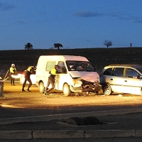 Dos heridos en un accidente en la carretera de Campomaior (Badajoz)