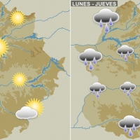 Tras el fin de semana llegan importantes lluvias a Extremadura