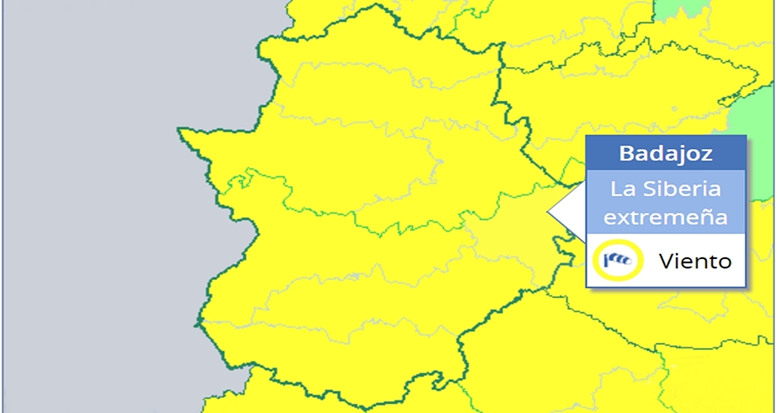 Activada la alerta por viento en toda Extremadura hasta las 24 horas