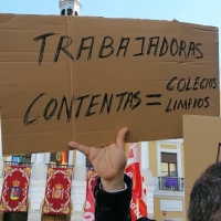 Empleadas de Eulen protestan frente al Ayuntamiento contra Palicrisa