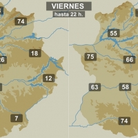 Localidades más lluviosas y ventosas de Extremadura este viernes