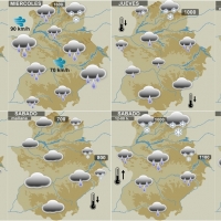 PRONÓSTICO SEMANAL: ¿Qué días lloverá más, cuánto viento hará y dónde nevará?