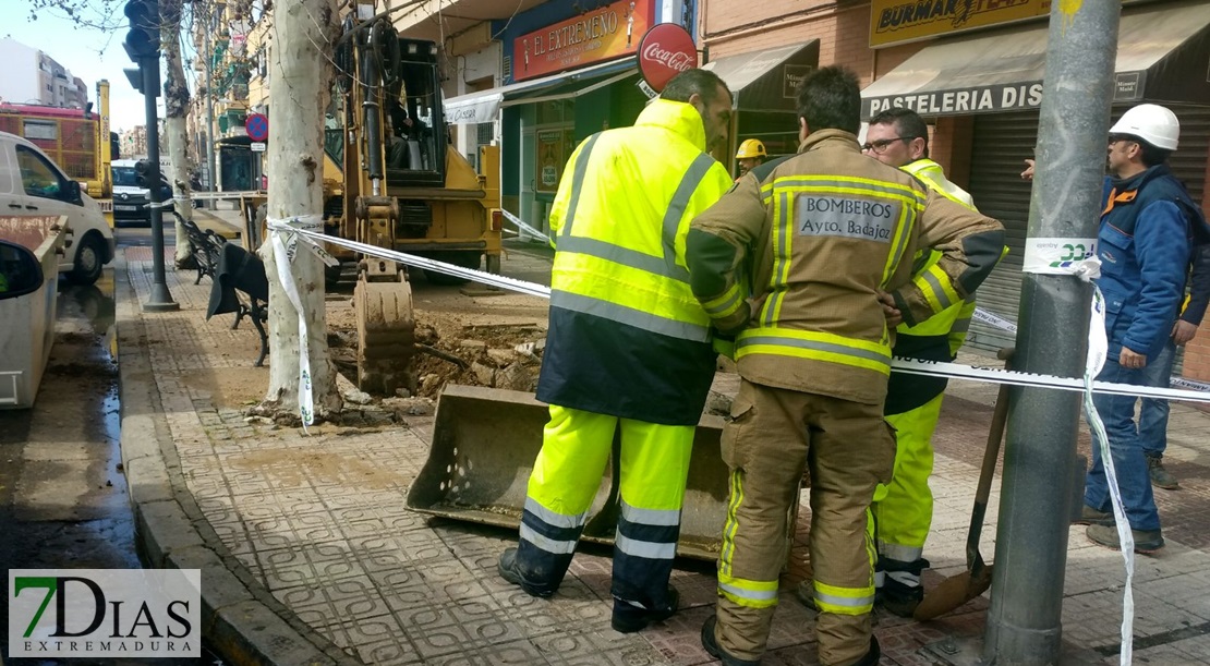 Una rotura de tubería de gas, alarma a los vecinos de San Roque