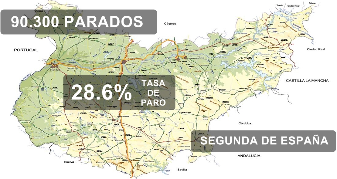 La tragedia del paro. Uno de cada tres pacenses está desempleado