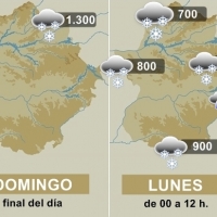 Cotas de nieve para los próximos días en Extremadura