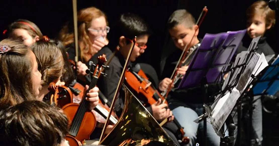 Concierto de clausura de las escuelas de música de Badajoz en el López